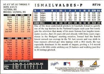 1998 Score Rookie & Traded #RT79 Ismael Valdes Back