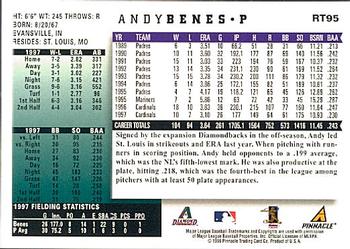 1998 Score Rookie & Traded #RT95 Andy Benes Back