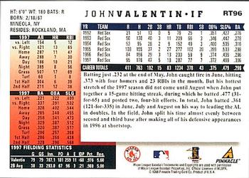 1998 Score Rookie & Traded #RT96 John Valentin Back