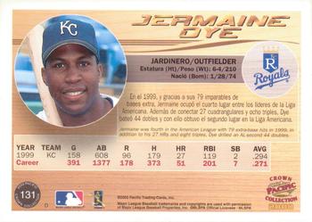 2000 Pacific Crown Collection - Holographic Purple #131 Jermaine Dye  Back