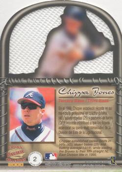 2000 Pacific Crown Collection - In the Cage #2 Chipper Jones  Back