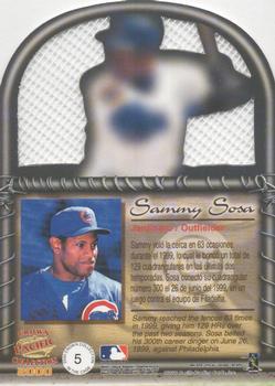 2000 Pacific Crown Collection - In the Cage #5 Sammy Sosa  Back