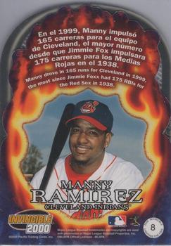 2000 Pacific Crown Collection - In the Cage #8 Manny Ramirez  Back