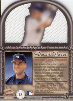 2000 Pacific Crown Collection - In the Cage #13 Derek Jeter  Back