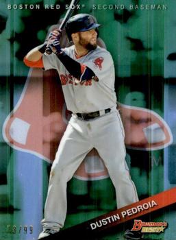 2015 Bowman's Best - Green Refractor #43 Dustin Pedroia Front