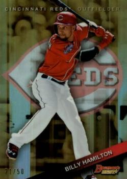 2015 Bowman's Best - Gold Refractor #95 Billy Hamilton Front