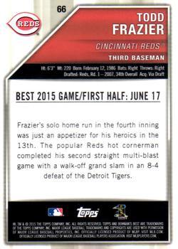 2015 Bowman's Best - Red Refractor #66 Todd Frazier Back
