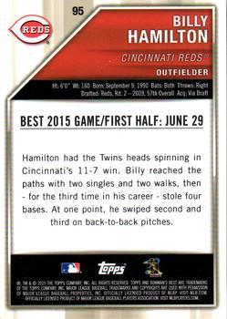 2015 Bowman's Best - Red Refractor #95 Billy Hamilton Back