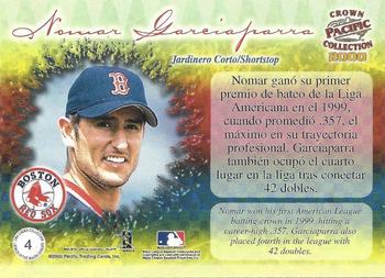 2000 Pacific Crown Collection - Latinos of the Major Leagues #4 Nomar Garciaparra  Back