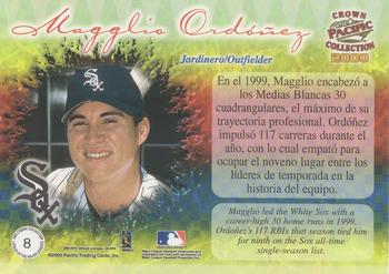 2000 Pacific Crown Collection - Latinos of the Major Leagues #8 Magglio Ordonez  Back