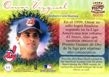 2000 Pacific Crown Collection - Latinos of the Major Leagues #11 Omar Vizquel  Back