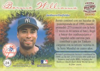 2000 Pacific Crown Collection - Latinos of the Major Leagues #24 Bernie Williams  Back