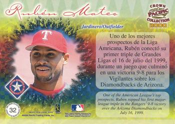 2000 Pacific Crown Collection - Latinos of the Major Leagues #32 Ruben Mateo  Back
