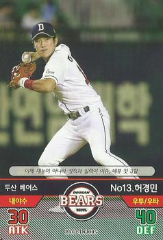 2015 SMG Ntreev Baseball's Best Players Hell's Fireball #PA01-D005 Kyoung-Min Hur Front