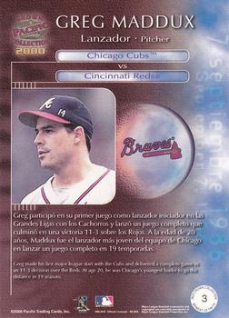 2000 Pacific Crown Collection - Moment of Truth #3 Greg Maddux  Back