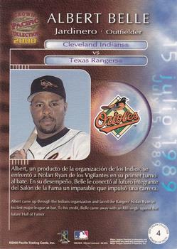 2000 Pacific Crown Collection - Moment of Truth #4 Albert Belle  Back
