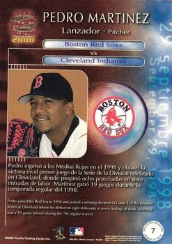 2000 Pacific Crown Collection - Moment of Truth #7 Pedro Martinez  Back