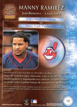 2000 Pacific Crown Collection - Moment of Truth #12 Manny Ramirez  Back