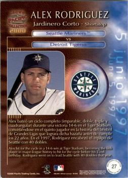2000 Pacific Crown Collection - Moment of Truth #27 Alex Rodriguez  Back
