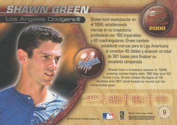 2000 Pacific Crown Collection - Timber 2000 #9 Shawn Green  Back