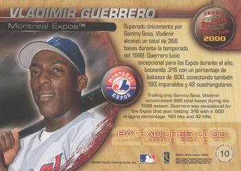 2000 Pacific Crown Collection - Timber 2000 #10 Vladimir Guerrero  Back