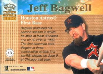 2000 Pacific Crown Royale - Feature Attractions #13 Jeff Bagwell  Back