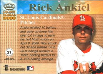 2000 Pacific Crown Royale - Feature Attractions #21 Rick Ankiel  Back