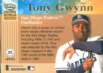 2000 Pacific Crown Royale - Feature Attractions #23 Tony Gwynn  Back