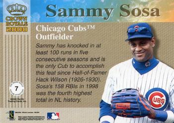 2000 Pacific Crown Royale - Feature Attractions #7 Sammy Sosa  Back
