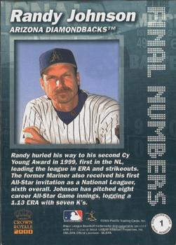 2000 Pacific Crown Royale - Final Numbers #1 Randy Johnson  Back