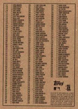 2002 Topps Heritage - Checklists #1 Checklist 1 of 2 Back