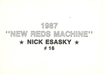 1987 New Reds Machine (unlicensed) #16 Nick Esasky Back