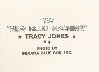 1987 New Reds Machine (unlicensed) #4 Tracy Jones Back