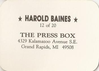 1987 The Press Box (unlicensed) #12 Harold Baines Back