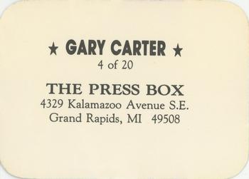 1987 The Press Box (unlicensed) #4 Gary Carter Back