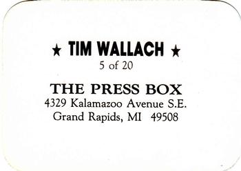 1987 The Press Box (unlicensed) #5 Tim Wallach Back