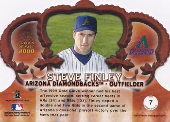 2000 Pacific Crown Royale - Limited #7 Steve Finley  Back