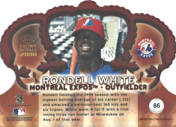 2000 Pacific Crown Royale - Limited #86 Rondell White  Back