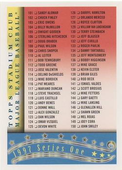 1997 Stadium Club - Checklists #2 Series 1 Checklist 2 of 4: 101-195 Front