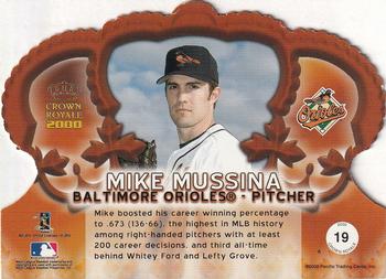 2000 Pacific Crown Royale - Premiere Date #19 Mike Mussina  Back