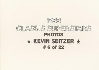 1988 Classic Superstars Photos (unlicensed) #6 Kevin Seitzer Back