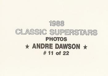 1988 Classic Superstars Photos (unlicensed) #11 Andre Dawson Back
