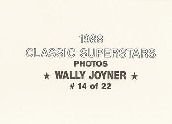 1988 Classic Superstars Photos (unlicensed) #14 Wally Joyner Back