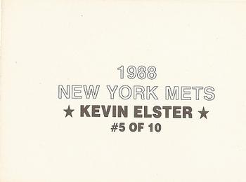 1988 New York Mets (unlicensed) #5 Kevin Elster Back