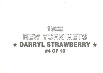 1988 New York Mets (unlicensed) #4 Darryl Strawberry Back