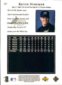 1998 SP Authentic #187 Kevin Stocker Back
