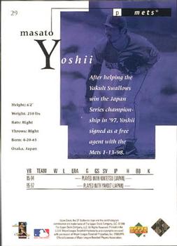 1998 SP Authentic #29 Masato Yoshii Back