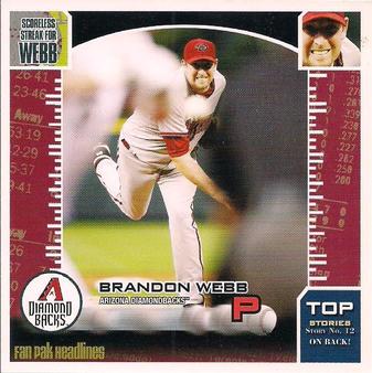 2009 Enterplay MLB Fan Pak #12 Brandon Webb Front