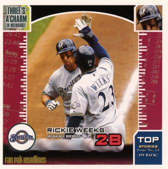 2009 Enterplay MLB Fan Pak #14 Rickie Weeks Front