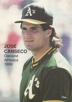 1989 Pacific Cards & Comics Action Superstars Display Card (unlicensed) #1a Jose Canseco Front